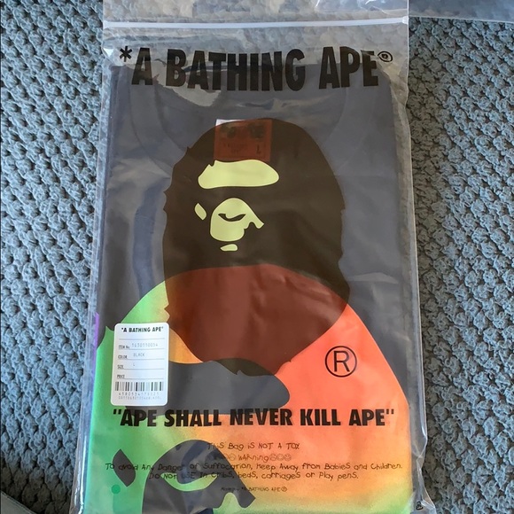 Bape Rainbow Big Head Tee - Picture 1 of 2